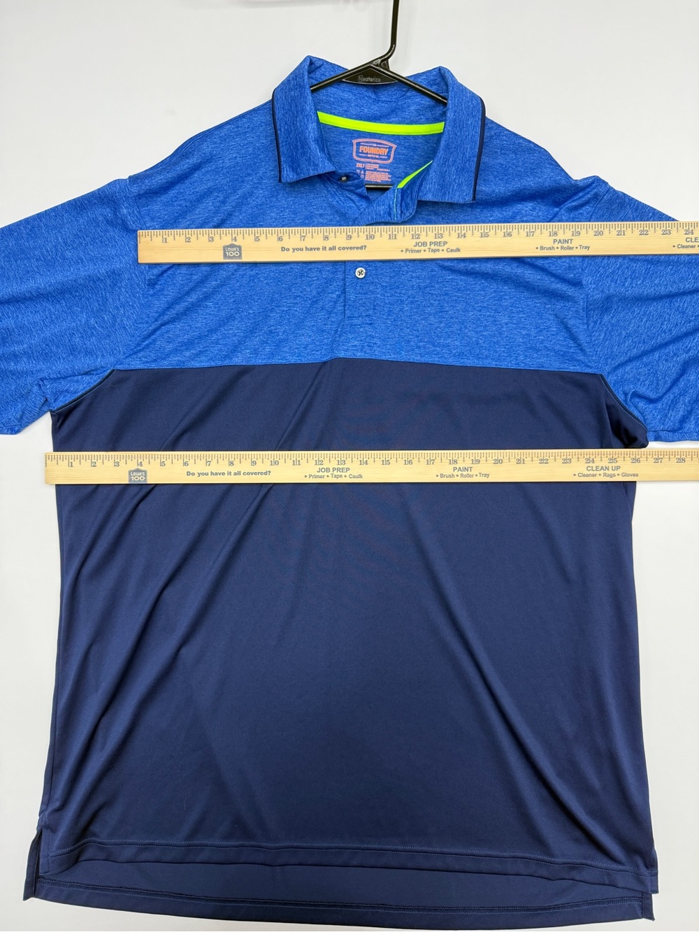 The Foundry Supply Co. Blue Colorblock Performance Polo Shirt 2XLT - Picture 3 of 4